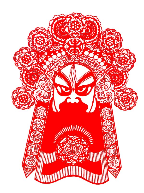 京劇の剪紙