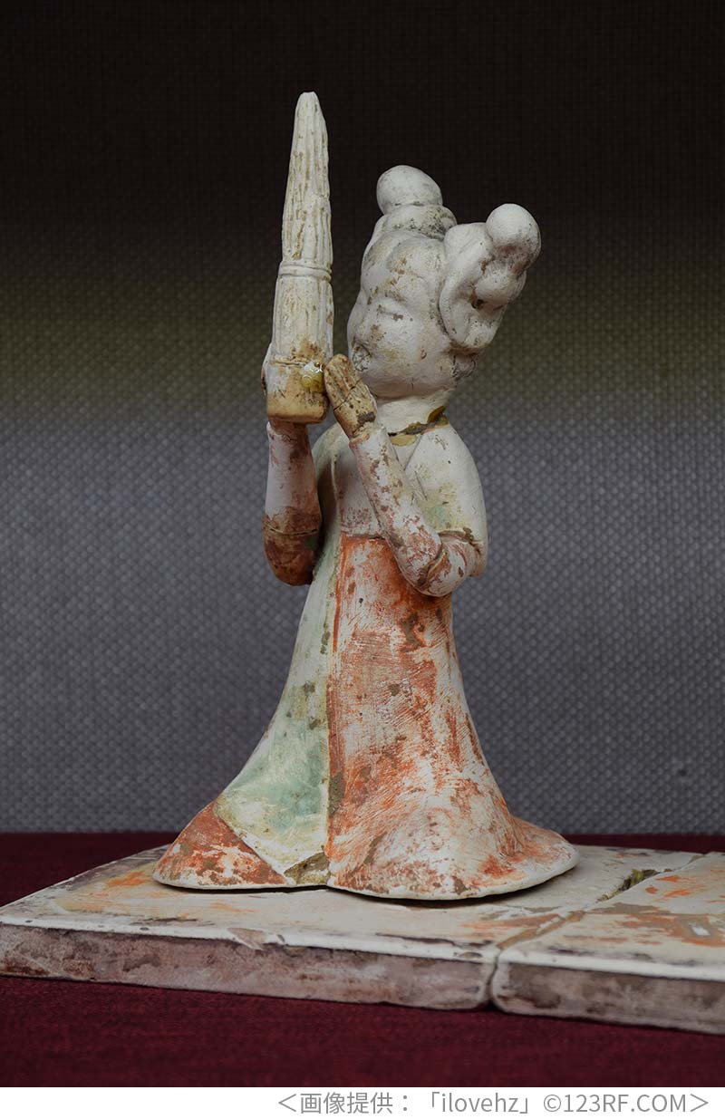 唐代の笙の像