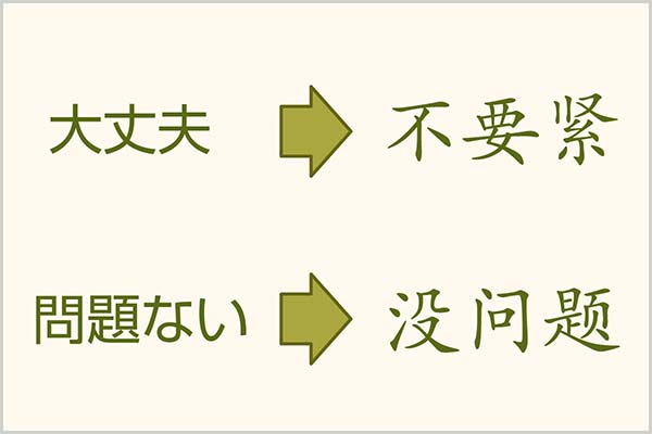 中国語で「大丈夫・問題ない」