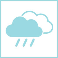 中国の天気予報の「大雨」のマーク